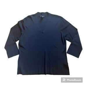 C’EST CITY knits - black v-neck long sleeve perfect weight like new sweater - XL